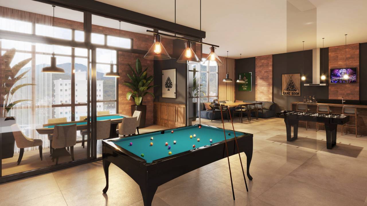 Exciting indoor games area for fun, leisure, and family bonding.