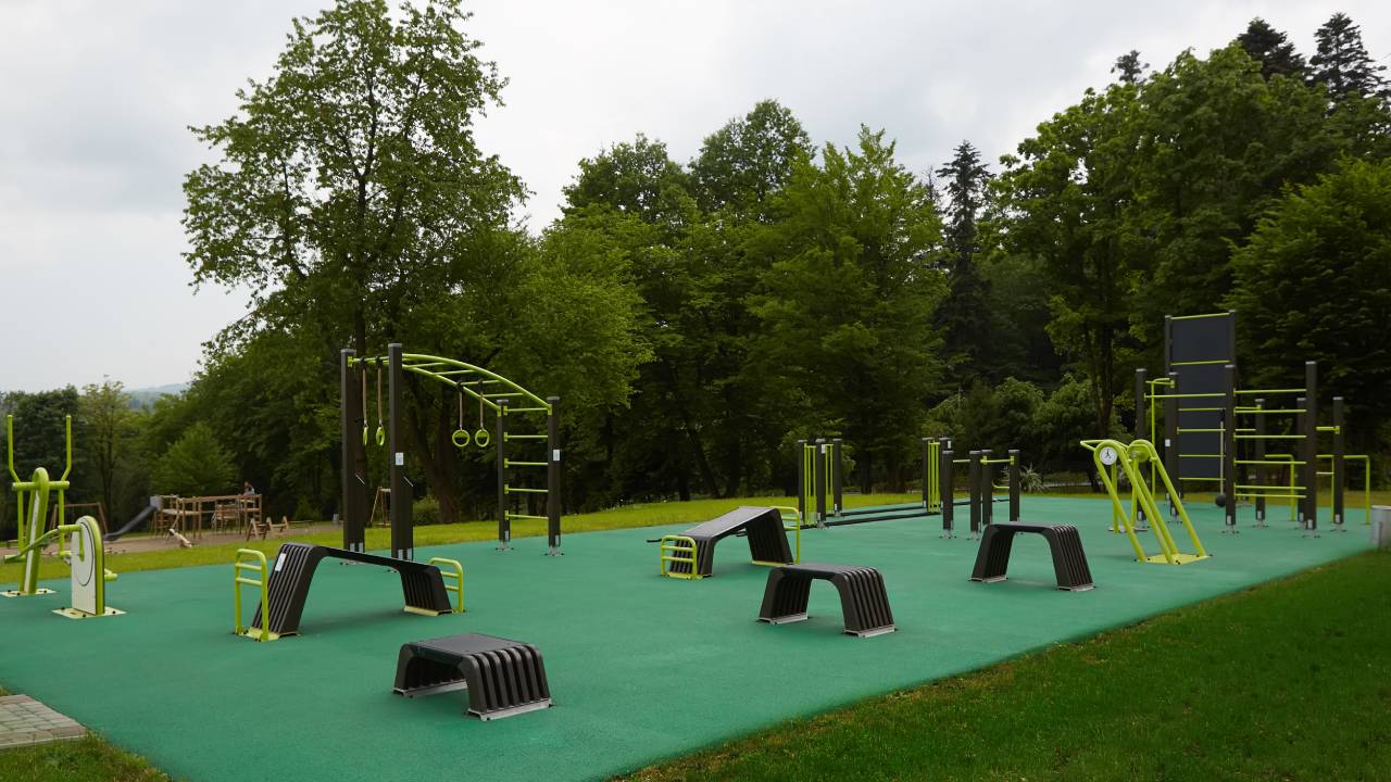 Modern gym and sports area for fitness, workouts, and daily fun.
